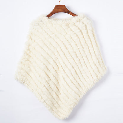 Poncho Feminino de Pele de Coelho | CozyFur
